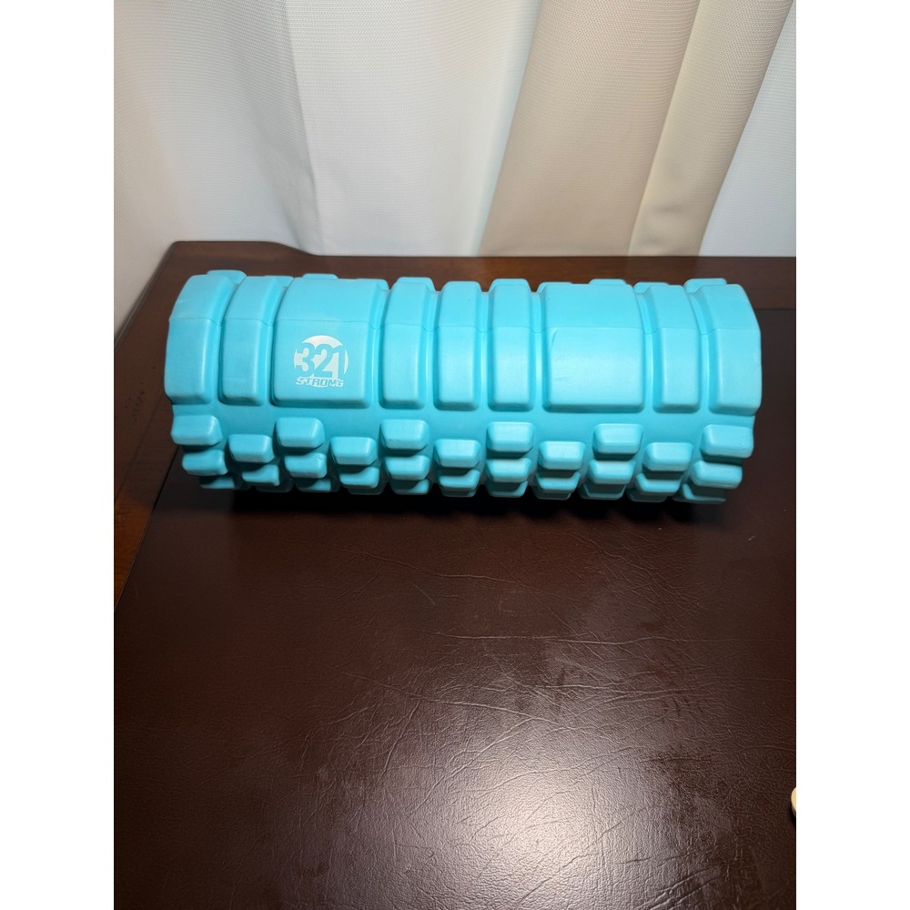 321 STRONG Foam Roller Deep Tissue Muscle Massage Blue 13 Inch Hollow Core